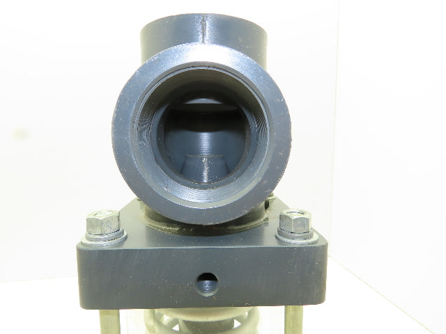 Plast-o-matic DS200LV-NO 2" Shutoff Valve PVC Spring Return NO Pneumatic Powered