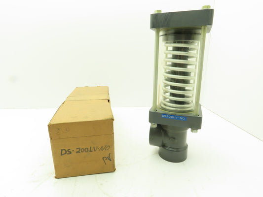 Plast-o-matic DS200LV-NO 2" Shutoff Valve PVC Spring Return NO Pneumatic Powered