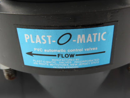 Plast-o-matic EAT200V-PV 2" Shutoff Valve PVC Double Action Seal Sch 80