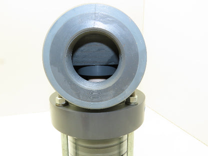 Plast-o-matic EAT200V-PV 2" Shutoff Valve PVC Double Action Seal Sch 80