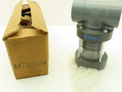 Plast-o-matic EAT200V-PV 2" Shutoff Valve PVC Double Action Seal Sch 80