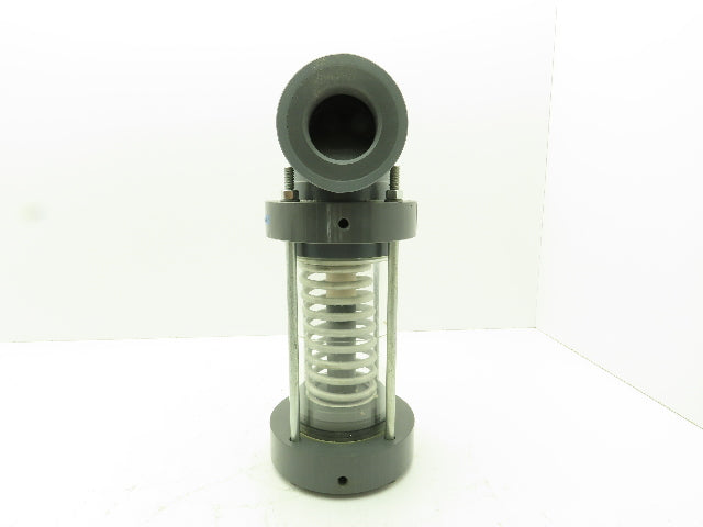 Plast-o-matic EST200V-NO 2" Shutoff Valve PVC Spring Return NO Pneumatic Powered