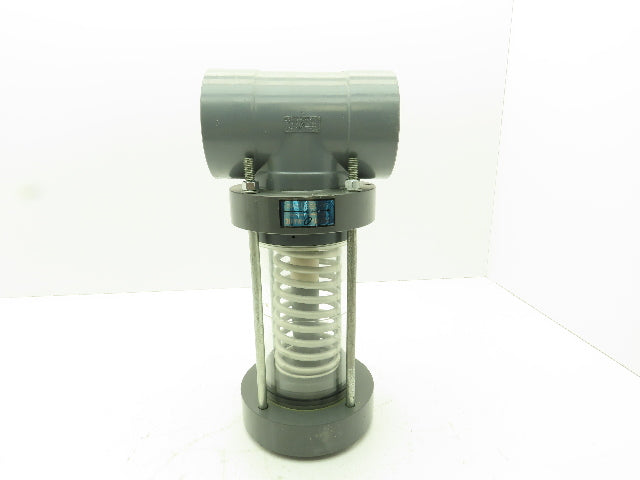 Plast-o-matic EST200V-NO 2" Shutoff Valve PVC Spring Return NO Pneumatic Powered