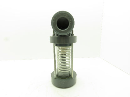 Plast-o-matic EST200V-NO 2" Shutoff Valve PVC Spring Return NO Pneumatic Powered