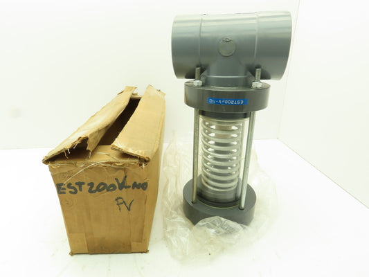 Plast-o-matic EST200V-NO 2" Shutoff Valve PVC Spring Return NO Pneumatic Powered