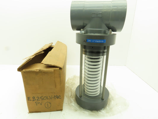 Plast-o-matic ES250LV-NC 2 1/2" Shutoff Valve Spring Return NC Pneumatic Powered