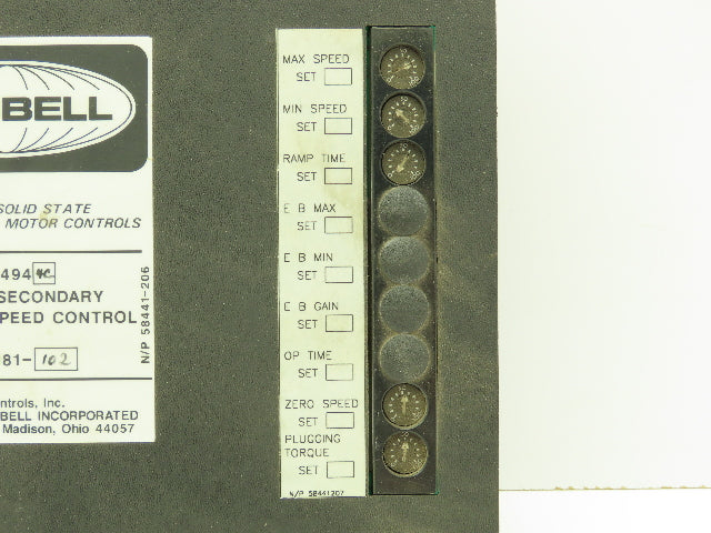 Hubbell S2MC Solid State Motor Control Secondary Adjustable Speed Controller