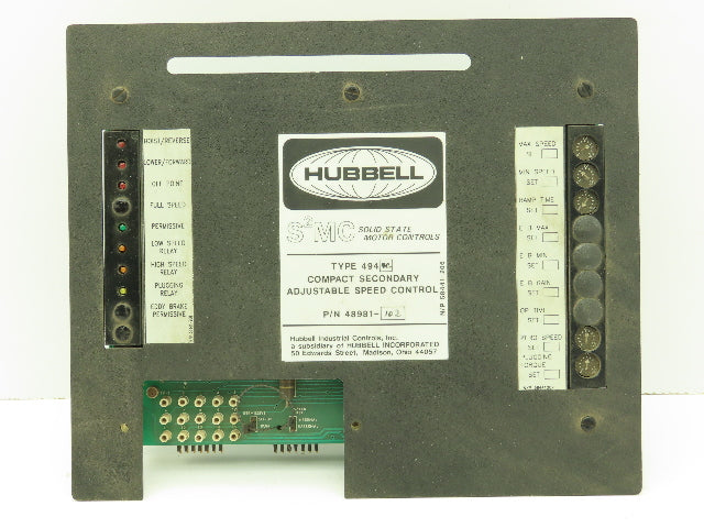 Hubbell S2MC Solid State Motor Control Secondary Adjustable Speed Controller