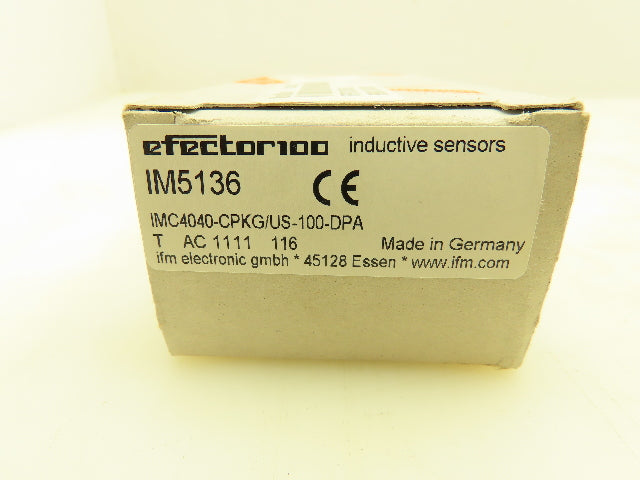 IFM Efector IM5136 Inductive Sensor Proximity Switch  40mm PNP 10-36VDC