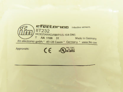 IFM Efector IIT232 Inductive Sensor Proximity Switch 25mm NPN N.O.