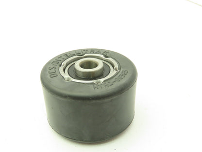Black Rubber Pulley Roller Wheel 35x57mm Dia 10mm Ball Bearing Bore  LOT OF 10