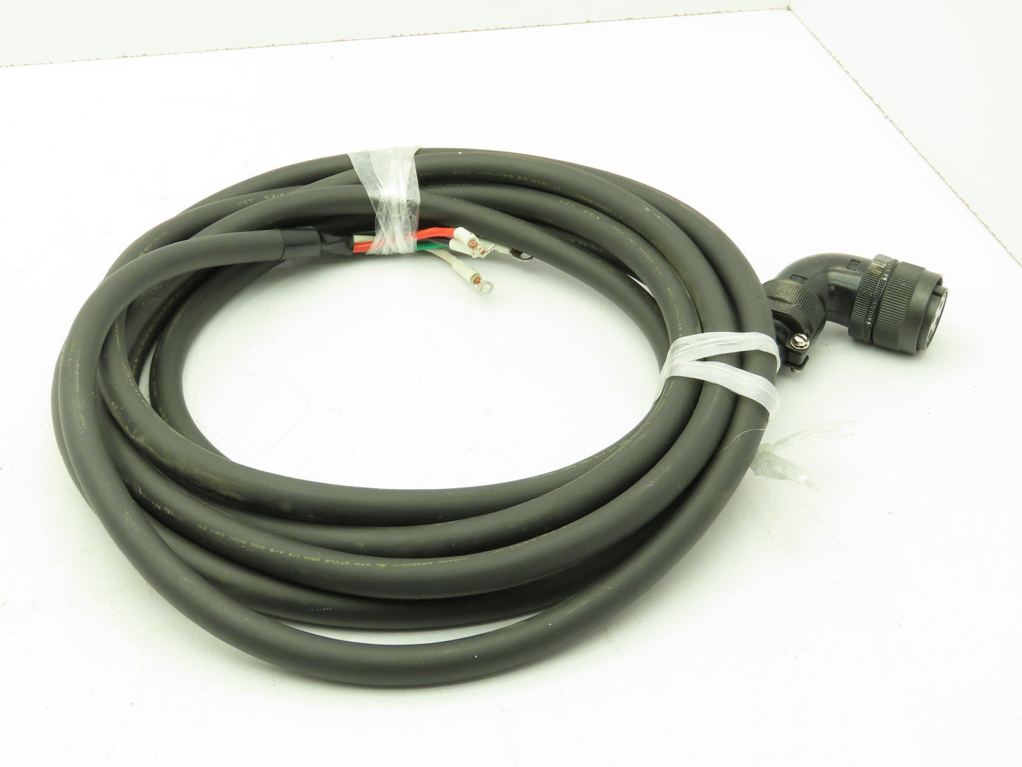 Kuramo VCT 531X Fanuc Power Cable 4-Pin Female Plug 4-Wire Leads 14'