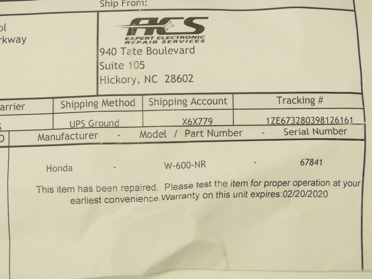 Honda Electronics W-600-NR W-600-NR Ultrasonic Generator Power Supply 200V Input