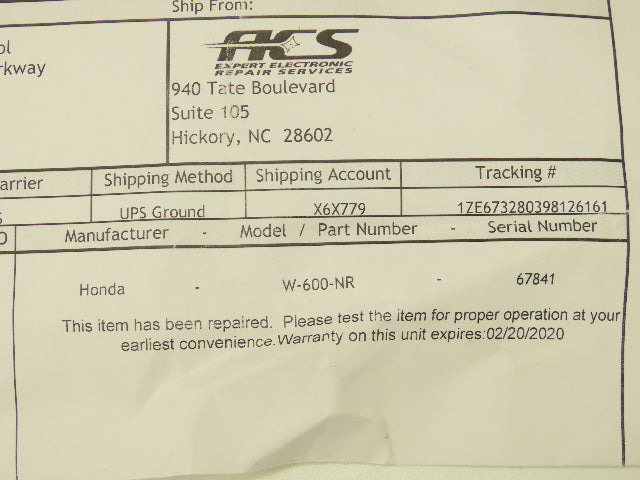 Honda Electronics W-600-NR W-600-NR Ultrasonic Generator Power Supply 200V Input
