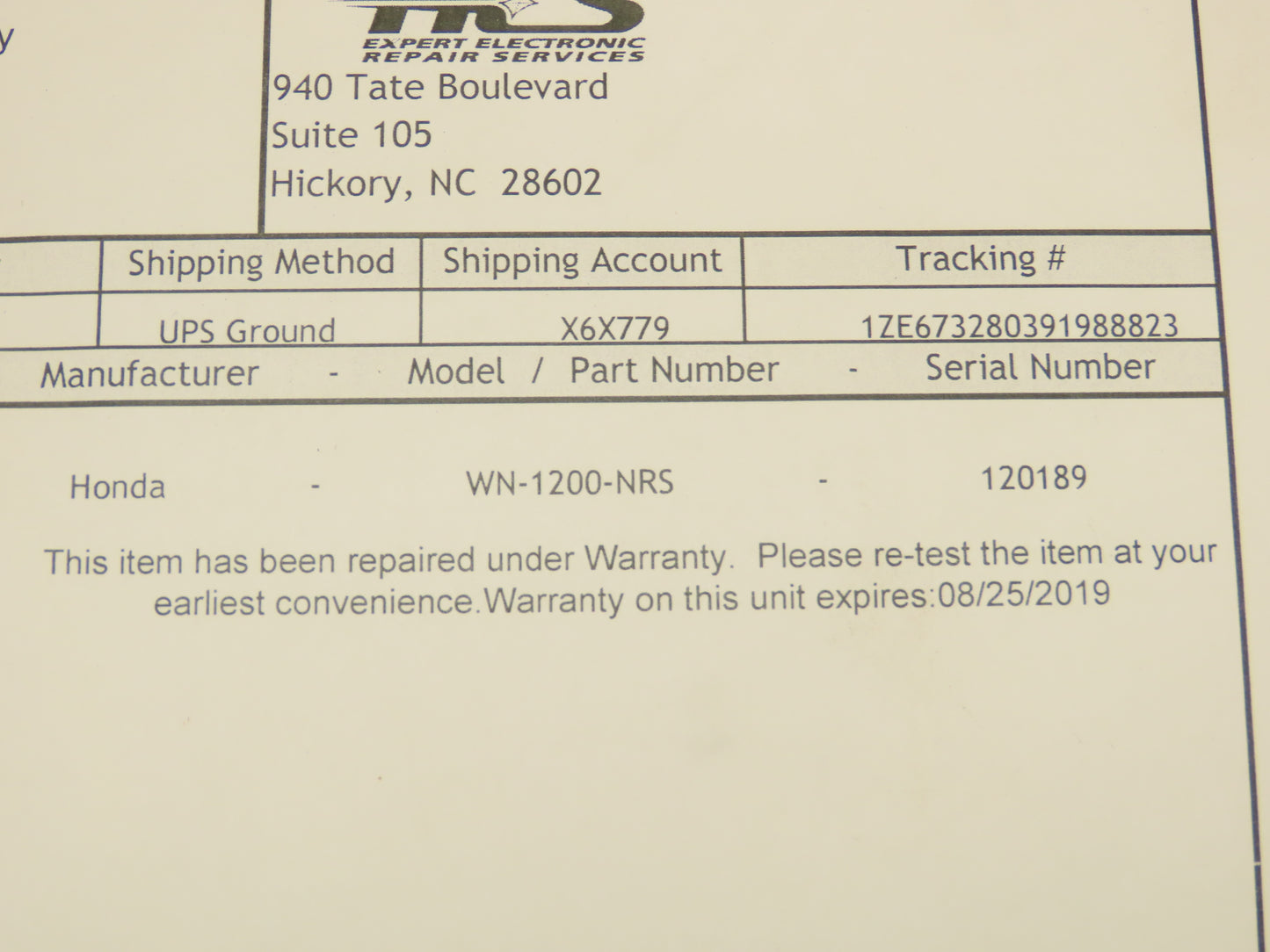 Honda WN-1200-NRS WN1200NRS Electronics Ultrasonic Cleaner Power Supply Module