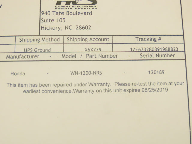 Honda WN-1200-NRS WN1200NRS Electronics Ultrasonic Cleaner Power Supply Module