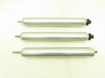 Single Sprocket Steel Conveyor Roller 2.25" Dia x 17" BF  Lot of 3