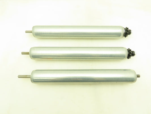 Single Sprocket Steel Conveyor Roller 2.25" Dia x 17" BF  Lot of 3