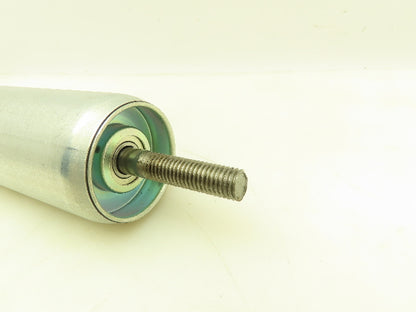Single Sprocket Steel Conveyor Roller 2.25" Dia x 17" BF  Lot of 3