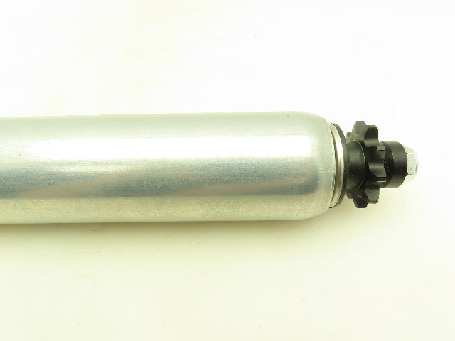 Single Sprocket Steel Conveyor Roller 2.25" Dia x 17" BF  Lot of 3