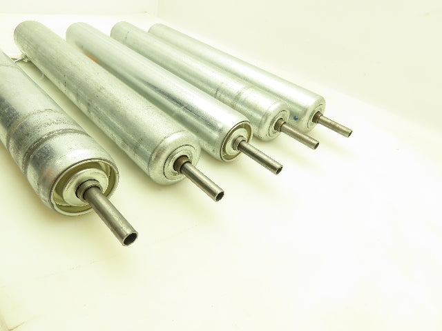Steel Gravity Conveyor Roller 2.25" Dia x 16.25" BF - Lot of 5
