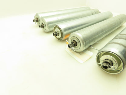 Steel Gravity Conveyor Roller 2.25" Dia x 16.25" BF - Lot of 5