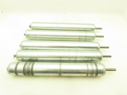 Steel Gravity Conveyor Roller 2.25" Dia x 16.25" BF - Lot of 5