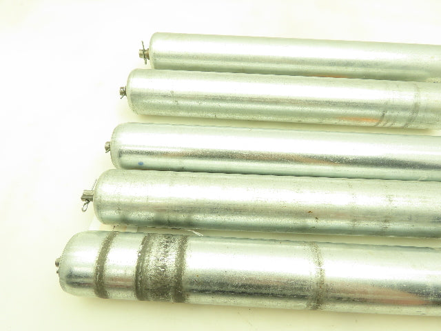 Steel Gravity Conveyor Roller 2.25" Dia x 16.25" BF - Lot of 5