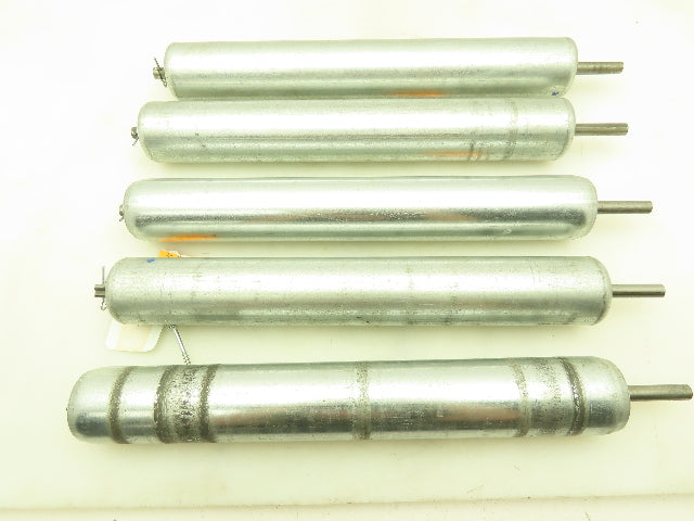 Steel Gravity Conveyor Roller 2.25" Dia x 16.25" BF - Lot of 5