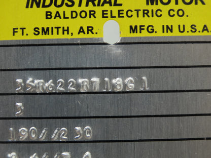 Baldor 35R622R718G1 Stainless Electric Motor 3HP 3450 RPM 190/230V 3PH 56CZ