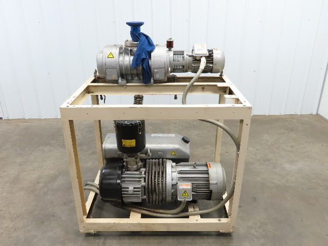 Busch RA 0160 B 4Z3 XXZZ Rotary Vane Vacuum Pump w/ WV 0500 B 003 KCLO Booster