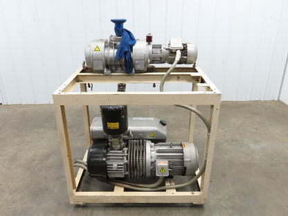 Busch RA 0160 B 4Z3 XXZZ Rotary Vane Vacuum Pump w/ WV 0500 B 003 KCLO Booster