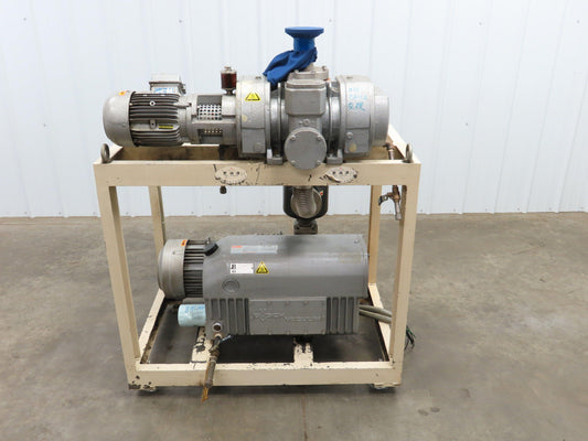 Busch RA 0160 B 4Z3 XXZZ Rotary Vane Vacuum Pump w/ WV 0500 B 003 KCLO Booster