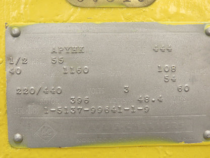 Allis Chalmers 40hp Type APYHK Induction Crane Motor 444 Fr 1160Rpm 220/440v 3ph