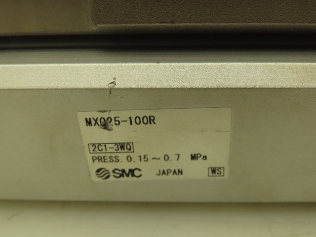 SMC MXQ25-100R Pneumatic Cylinder Air Slide Table Precision 100MM Stroke Latching