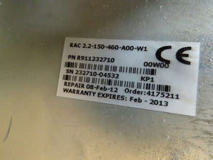 Rexroth Indramat RAC2.2-150-460-A00-W1 AC Main Spindle Drive Servo Controller