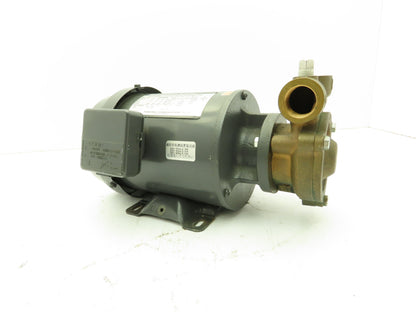 Toshiba Type IK Induction Motor 0.4Kw .5Hp 3500 RPM 220V 3PH 3/4" NPT Brass Pump