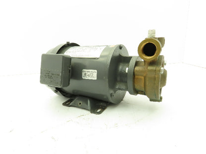 Toshiba Type IK Induction Motor 0.4Kw .5Hp 3500 RPM 220V 3PH 3/4" NPT Brass Pump