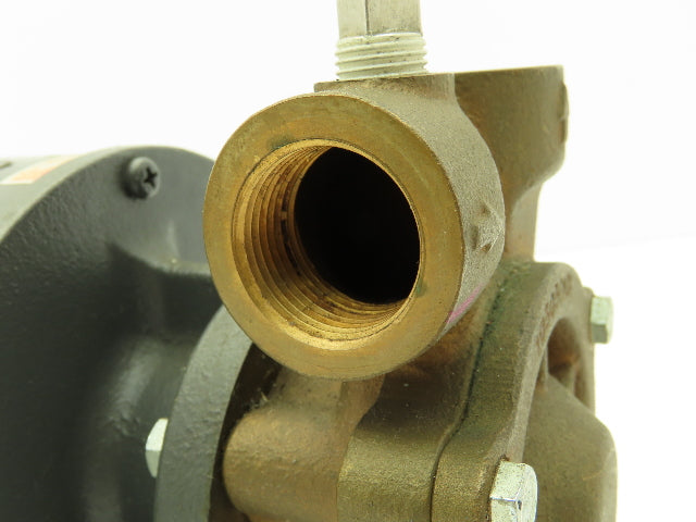 Toshiba Type IK Induction Motor 0.4Kw .5Hp 3500 RPM 220V 3PH 3/4" NPT Brass Pump