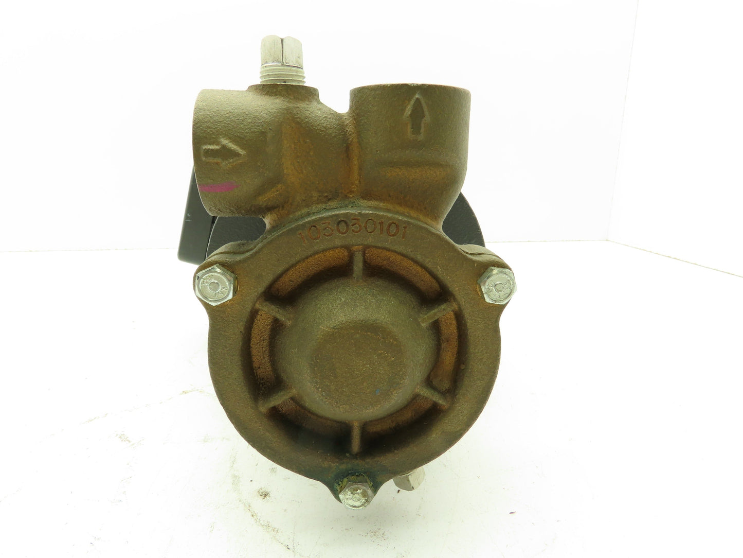Toshiba Type IK Induction Motor 0.4Kw .5Hp 3500 RPM 220V 3PH 3/4" NPT Brass Pump