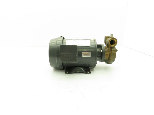 Toshiba Type IK Induction Motor 0.4Kw .5Hp 3500 RPM 220V 3PH 3/4" NPT Brass Pump