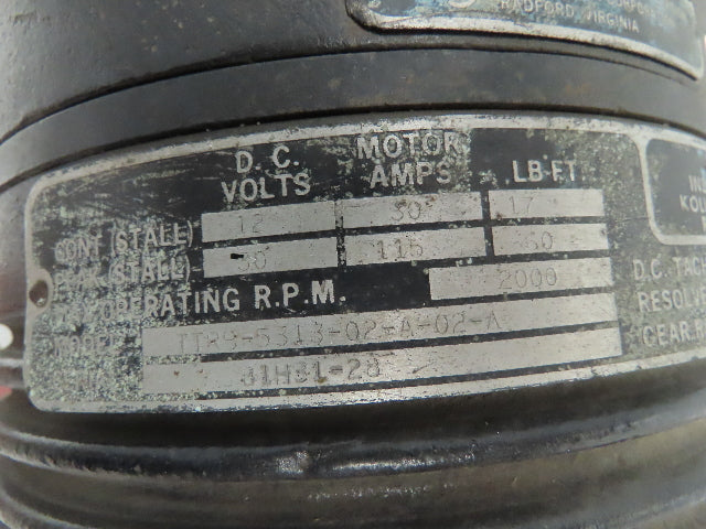 Kollmorgen TTRB-5313-02-A-02-A Inland Servo Motor 2000RPM 30VDC 60 LB/FT Brake