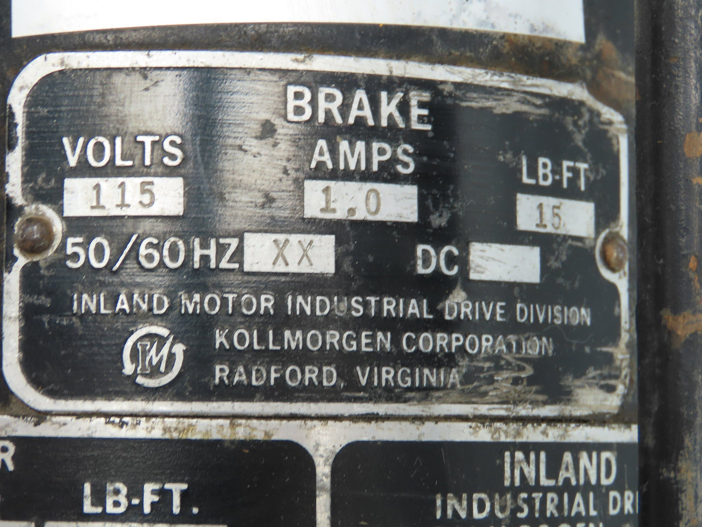 Kollmorgen TTRB-4206-3025-C-05-C Inland Servo Motor 2100RPM 27VDC 51 LB/FT Brake