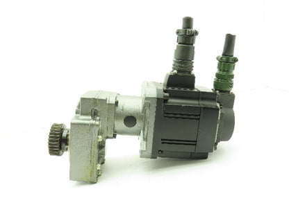 Mitsubishi Electric AC Servo Motor 0.5KW 126V 2000RPM Encoder Offset Gearbox