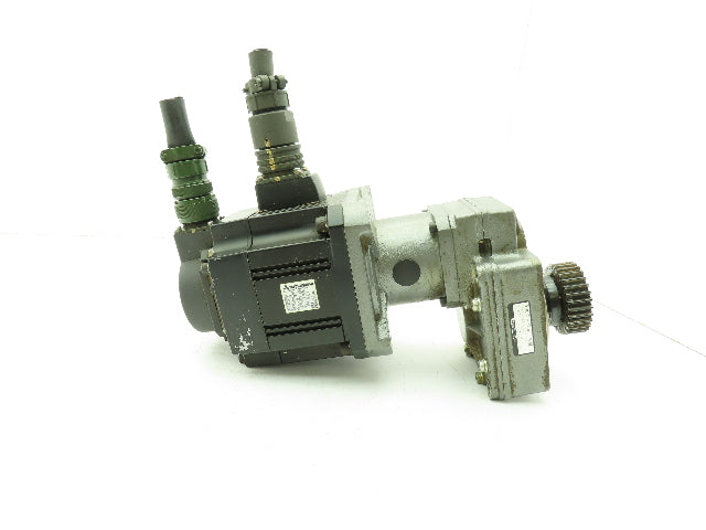 Mitsubishi Electric AC Servo Motor 0.5KW 126V 2000RPM Encoder Offset Gearbox