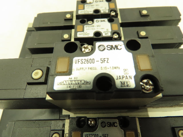 SMC VFS2300-5FZ Pneumatic Air Solenoid Valve Manifold Check Valve 24VDC Coil
