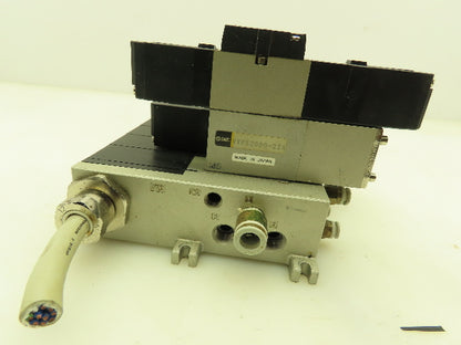 SMC VFS2400-5FZ Pneumatic Air Solenoid Valve Manifold 24VDC Double Single Acting