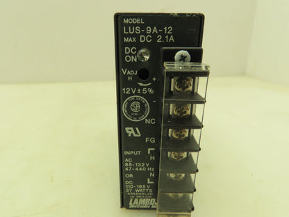 Lambda LUS-9A-12 Power Supply 12VDC 2.1A Output Switching Mode 85-132VAC Input