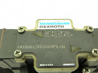 Rexroth 4WE6J61/EG24N9DK24L Hydraulic Directional Control Solenoid Valve 24VDC