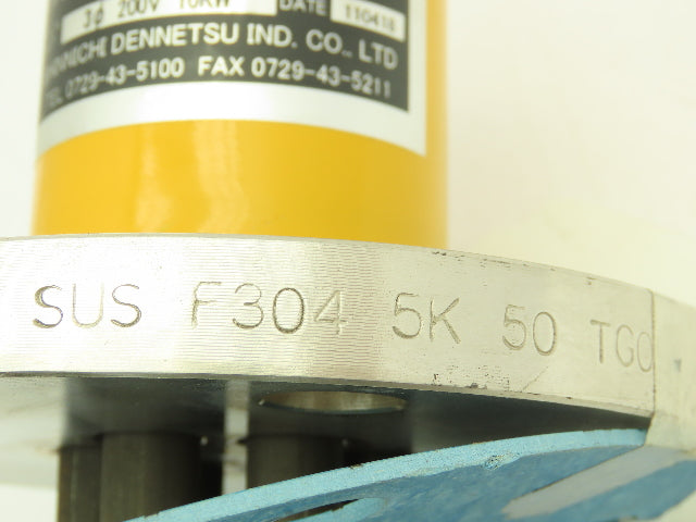 Shinnichi Dennetsu FUS Immersion Tank Heater Element L-Tube 10Kw 200V 3PH 23"